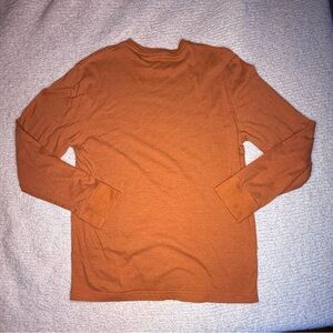 Eddie Bower Men's Orange Long Sleeve Shirt sz medium